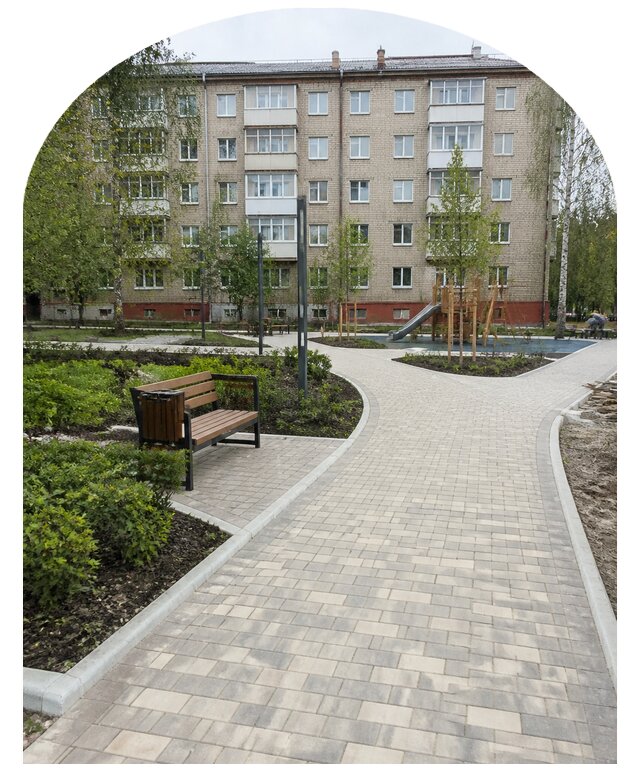 Благоустройство двора МКД под ключ в Великом Новгороде от 255750 р. | Метпроект-Влк